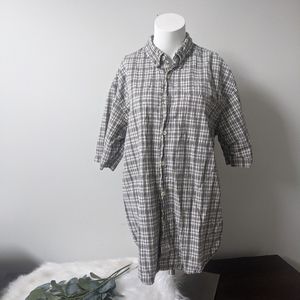 OLD COLLEGE INN SZ L PLAID SHORT SLEEVE